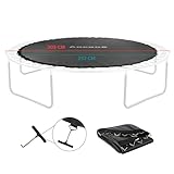 Arebos Trampolin Sprungmatte Ø 257 cm | für Trampoline mit Ø 305 cm, 54 Ösen und 165 mm Federlänge | Sprungtuch | 150 kg belastbar | 9-Fache Naht | Polypropylen