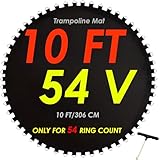 LOYUDEQIU Trampolin Sprungmatte Ø 260 cm | für Trampoline mit Ø 305 cm, 54 Ösen | Trampolin Ersatz Sprungtuch | UV-beständig | Trampolin Outdoor | Trampolin zubehör