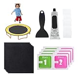 Znnhnn Trampolin Reparaturset Sprungtuch,27 Stück Trampolin Netz Repair Kit,Selbstklebende Nylon Patches wasserdichte,Reparaturflicken mit Kleber