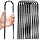 weiclianhp 8 Stück Bodenanker Trampolin, Erdanker(Rostfrei), Erdanker Bodenanker, Zeltheringe - 30 cm lang, 6 cm Breit, Zeltheringe Sturmsicher, Erdnägel für Extrem Harte Böden
