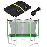 Trampolin Sicherheitsnetz 366cm, Trampolin Netz Innenliegend Netz Mit Reißverschluss, UV-beständiges Ersatznetz, Geeignet Für 8 Stangen,Trampolin Ersatzteile