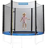 Monzana® Netz Sicherheitsnetz Trampolin Ø 183 inkl. Karabinerhaken UV-beständig Außenbefestigung optimaler Schutz - Trampolinnetz Trampolinschutz