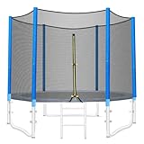 Trampolin Ersatznetz Ø 244 305 366 cm 6/8 Stangen, Trampolin Sicherheitsnetz Ersatz Netz, Rundes Schutznetz