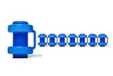 Ergonation® Trampolin Endkappen | Set mit 8 Abschlusskappen zur Befestigung des Sicherheitsnetzes an den Netzstangen des Trampolins (Blau)