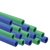 AWM Trampolin Schaumstoff 100 cm Schaumstoffrohre Schaumstoffpolster Stangenschutz Made in EU (Blau/Grün, 4 Stück)