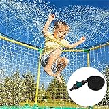 Trampolin Sprinkler Outdoor Trampolin-Wasser-Sprinkler für Kinder Wasserspaß-Park Sommerspizelzeug Trampolin Zubehör 39 Fuß, Schwarz