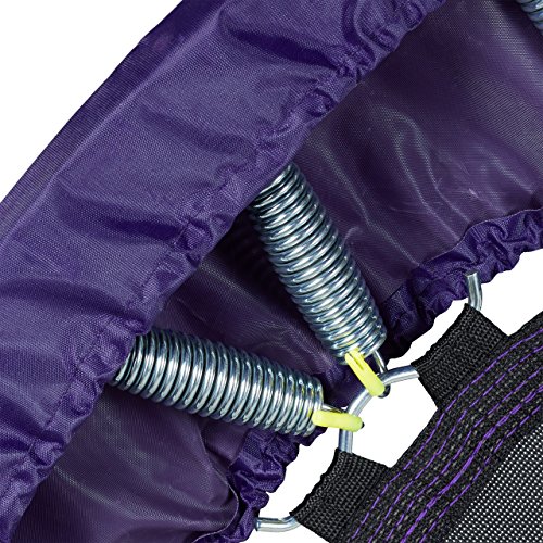 Relaxdays Folding Indoor Trampoline with Handle Max User Weight: 120 kg Black-Purple HxWxD: 113 x 102 x 102 cm 