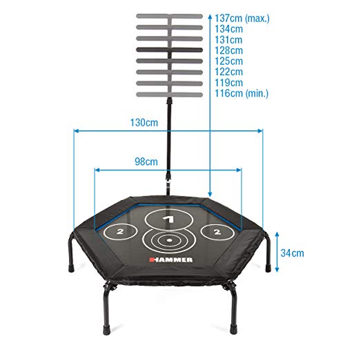 Hammer FitnessTrampolin Cross Jump inklusive 4 WorkoutVideos!, 98 cm