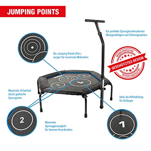 Hammer FitnessTrampolin Cross Jump inklusive 4 WorkoutVideos!, 98 cm